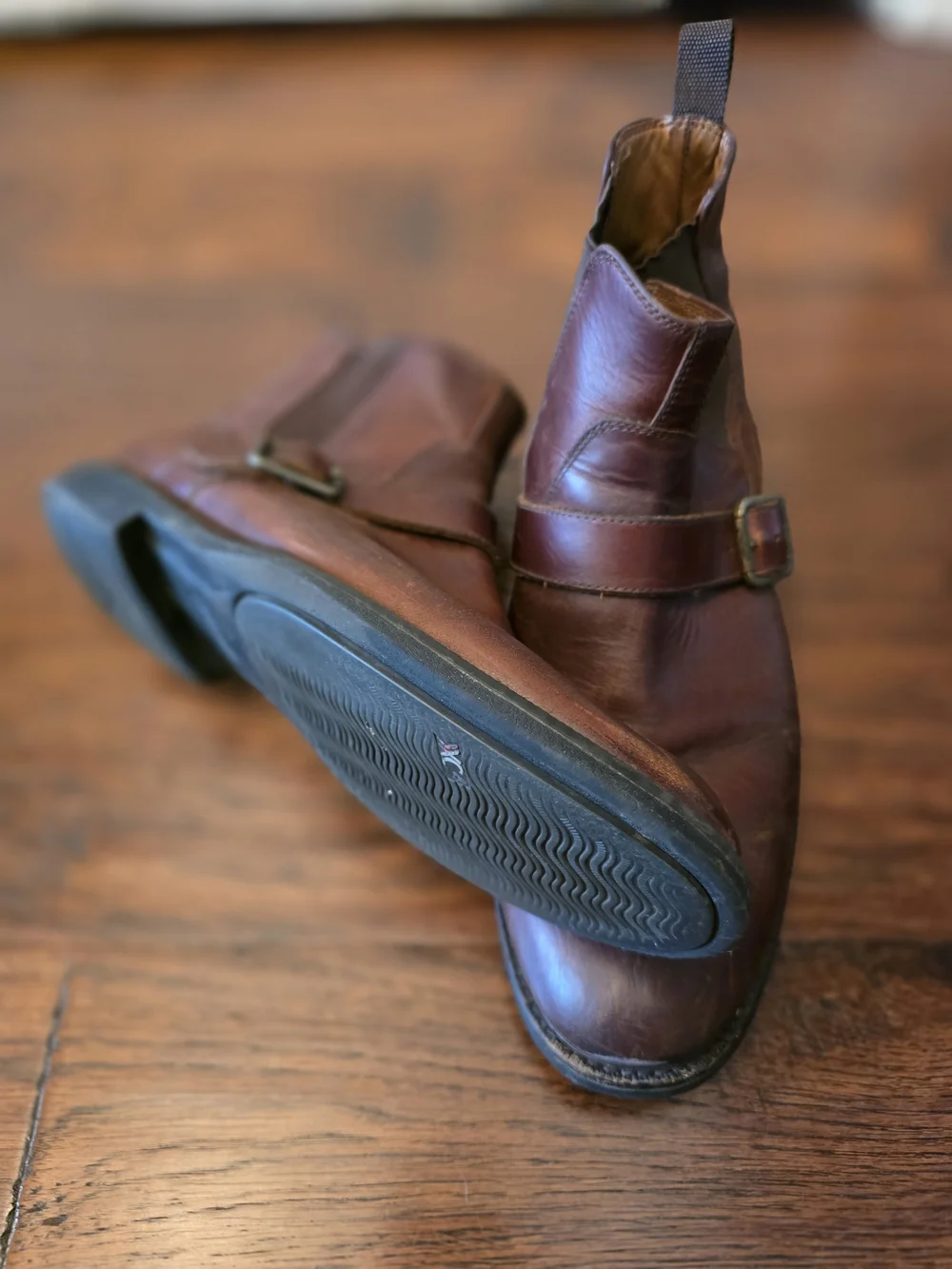 Men's Brown Leather Chukka Harness Boots